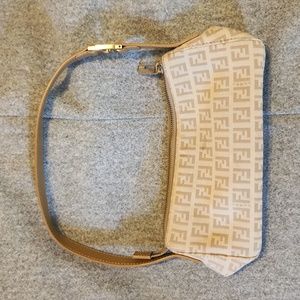 Authentic Fendi FF Monogram Clutch
